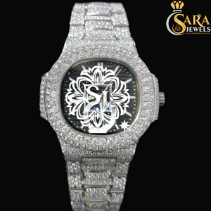 Indian Manufacture New Luxury Fashion Lab Grown Diamond <b>Studded</b> Iced Out Quartz Watches <b>for</b> <b>Mens</b> Available <b>for</b> Export Price - Product Image 3