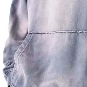 Survêtement unisexe XXL à col rond épais, délavé à l'acide, style streetwear, de haute qualité, avec logo personnalisé imprimé, 100% coton - Product Image 4