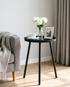 Metal <b>Side</b> <b>Table</b> End <b>Table</b> for Any Room Small <b>Side</b> <b>Tables</b> for Small Spaces Pure Golden Finf with 3 Legged - Product Image 6