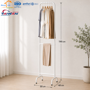 Made in Taiwan Metal Slim Steel Garment <b>Rack</b> Freestanding <b>Clothes</b> <b>Rack</b> for Bedroom Retail Store - Product Image 2