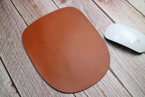 Foldable Leather Mouse Pad Portable Travel <b>Desk</b> Mat with Locking Strap Compact Mousepad for Digital Nomads LMPD-0010 - Product Image 4