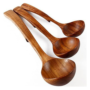 Artisan Crafted Olive Wood Spoon with Unique Grain Texture for Luxury Kitchenware - Product Image 3