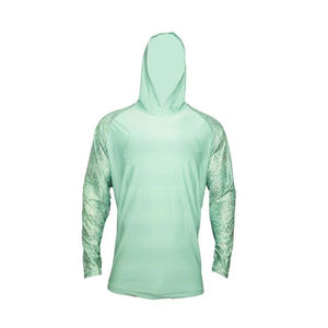 Chemise de pêche à manches longues pour homme, impression par sublimation, séchage rapide, UPF 50, haut de sport d'extérieur, motif vert - Product Image 6