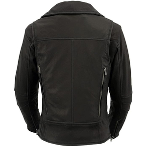 SAMROZ SPORTS Women's Black Leather Lightweight Racer Jacket - Product Image 3