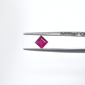 Rubis naturels de Bangkok, carrés calibrés de 5 mm, pierres précieuses de rubis naturelles facettées, prêtes à l'emploi pour la fabrication de bijoux - Product Image 2