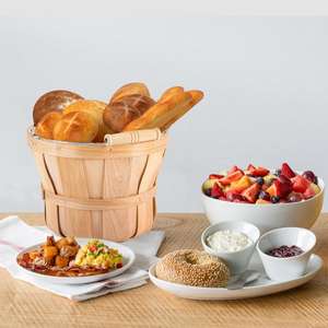 ตะกร้าไม้ทรงกลมสำหรับเทศกาลอีสเตอร์พร้อมหูหิ้ว ตะกร้าไม้แบบพกพาสำหรับใส่ผลไม้หรือผลเบอร์รี่ สำหรับเก็บของในสวน งานเก็บเกี่ยว หรืองานปาร์ตี้ - Product Image 2