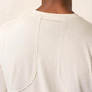 T-shirt en jersey 100% coton de haute qualité pour homme, logo personnalisé, coupe classique, taille plus, 200 grammes, motif uni, séchage rapide - Product Image 4