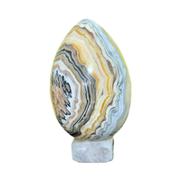 Haute qualité naturel zèbre Calcite cristal oeuf sculpté semi-précieux Reiki guérison pierre précieuse décor à la maison Feng Shui Aura sphère