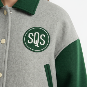 Premium Quality Women's Varsity Baseball <b>Jacket</b> Sheep Skin Crop Slim Fit Custom Logo Embroidery <b>Sequins</b> Cotton Blend Custom - Product Image 2