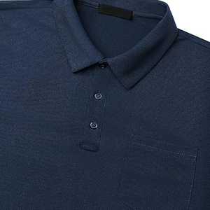 Polo à manches courtes pour homme, couleur unie, avec poche, tissu Oxford en coton respirant, vêtements décontractés, coupe classique - Product Image 4