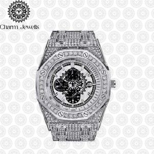 Charm Men's Luxury Stainless Steel Watch 40mm Round Case Mechanical Movement <b>Chronograph</b> Glass Crystal Dial - Product Image 1