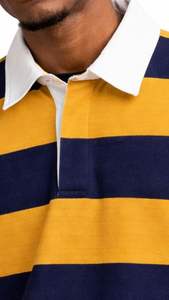 Vêtements d'équipe de rugby personnalisés B15, polo à manches longues rayé en piqué pour homme, polo de rugby lourd, maillot de rugby pour femme - Product Image 6