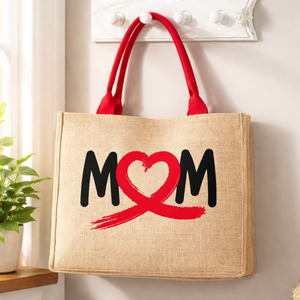 Bolsa de Mano Mediana de Lona Personalizada Premium, Reutilizable, con Tema de Pascua, Impresión de Logotipo Personalizado, para Eventos y Fiestas, con Asas de Cuerda, Estilo Bengala Occidental - Product Image 1