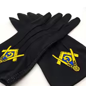 Guantes Masónicos de Primera Calidad, Guantes Ceremoniales Masónicos, Guantes para Maestros Masónicos - Product Image 2