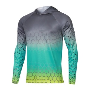 เสื้อตกปลาแขนยาวผู้ชาย พิมพ์ลายแบบซับลิเมชั่น ป้องกันรังสียูวี UPF 50 ลายปลาสีน้ำเงิน เสื้อผ้าสำหรับกิจกรรมกลางแจ้ง - Product Image 6