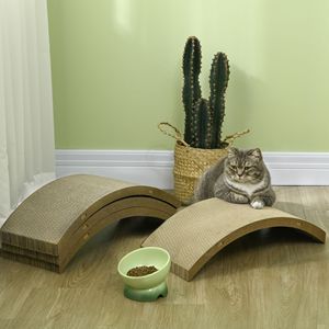 Confezione da 4 Tiragraffi Ecologici per Gatti in Cartone Ondulato Marrone - Product Image 2
