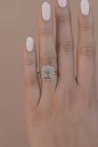 Custom 14k 18k Solid <b>Gold</b> Vintage Bezel <b>Set</b> Emerald Cut Lab Grown Diamond <b>Ring</b> IGI Certified Fine Jewelry Manufacturer Wholesale - Product Image 5