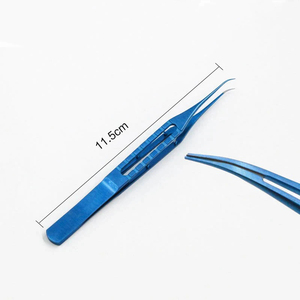 SUAVE SURGICAL INSTRUMENTS Pince à épiler pour cils en acier inoxydable de 10 mm avec pointes dentelées/lisses/échiquetées, conception antistatique - Product Image 3