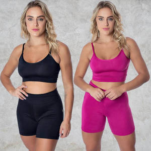 Ensemble de yoga sportif Soft Active Wear, deux pièces (soutien-gorge et short), tenue de yoga pour femme, idéal pour la gym et le fitness - Product Image 4