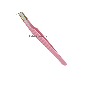 Pinzas de extensión de pestañas de mármol de primera calidad, pinzas de punta de fibra, pinzas de 90 grados - Product Image 3