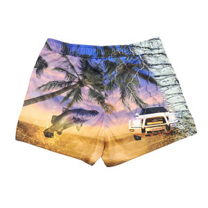 Shorts de football personnalisés imprimés par sublimation à motifs floraux, style urbain, pour l'été, la plage et la pêche, prix de gros - Product Image 6