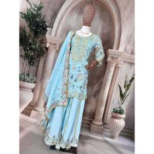 Magnifique haut et bas de fête avec Dupatta Taille XL - Product Image 5