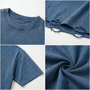 Fabricants de vêtements fabriqués au Pakistan, logo personnalisé, streetwear, impression personnalisée, t-shirt en coton délavé à l'acide pour hommes - Product Image 6