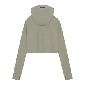 Sudadera corta con capucha para mujer, a la moda, de tela suave, manga larga, informal, para fitness. - Product Image 2