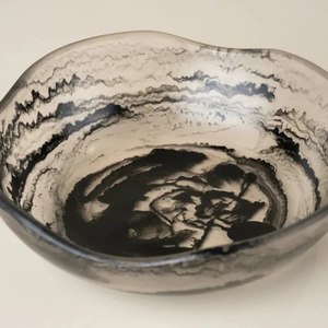 American Style Epoxy Resin Salad Serving Bowl With salad Server <b>Set</b> For Dinnerwre Tableware Home Decor Salad Snack Serving Bowl - Product Image 1
