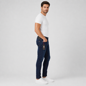 Men's Regular Fit for Wash Straight Leg Denim Jeans Mid Waist Cotton Formal Summer Wear Breathable Front Wholesale Rate <b>Cheap</b> - Product Image 4