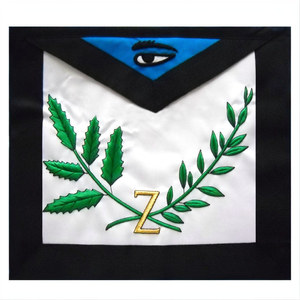 AASR 4th Degree Scottish Rite apron white lambskin Black edging MB monogram Hand embroidery symbolic craft ritual regalia - Product Image 5