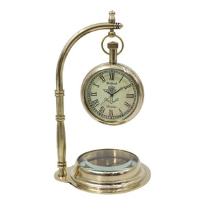 Reloj de Escritorio de Latón de Calidad Garantizada, Diseño Circular Tradicional, Movimiento de Cuarzo, Funciona con Batería, Visualización de Hora con Agujas - Product Image 1