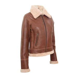 Veste en cuir d'agneau pour femmes, mode, vente en gros, manteau d'hiver de luxe, OEM ODM, meilleur prix fournisseur - Product Image 2