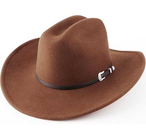 Chapeau de cowboy en cuir robuste style Outback à large bord pour l'extérieur, les voyages et les loisirs, en cuir pleine fleur véritable, 4 saisons, USA Europe - Product Image 4