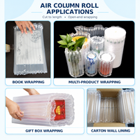 Film de protection gonflable en PE/PA recyclable et imperméable de 65 µm x 250 m, format personnalisé, pour coussinets d'air