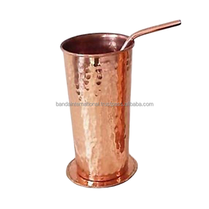 Vaso de Cobre Puro Martillado con Acabado Negro y Pulido para Beber y Uso en la Cocina, Vaso de Cobre Antiderrames - Product Image 2