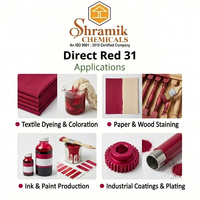 Rouge Direct 31 Rouge 12B CAS 5001-72-9 CI 29100 Colorant Textile et Papier en Poudre Rouge Shramik Chemicals
