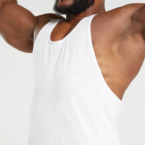 Camiseta sin mangas de punto de alta calidad para hombre, transpirable, ecológica, para gimnasio, venta al por mayor en línea, patrón liso - Product Image 6