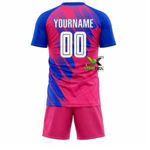 Maillot de football personnalisé Vantex Sports, 100% polyester, séchage rapide, violet et gris, design à deux tons, manches courtes, uniforme d'équipe, numéro 00 - Product Image 6