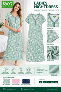 Robe trapèze sans manches à imprimé floral, col en V, longueur genou, coupe droite, en coton, décontractée, respirante, tissu tissé pour l'été - Product Image 3