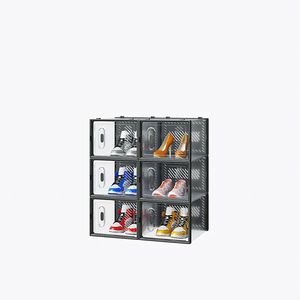 Set di 6 Grandi Scatole in Plastica a Rete per Scarpe 36*28*21cm, Combinabili Liberamente, Organizzatore/Rack per Scarpe - Product Image 2