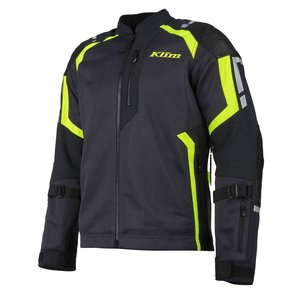 Blouson de moto Induction Pro pour homme, manches longues, imperméable, respirant, color block, noir avec accents jaune fluo - Product Image 1