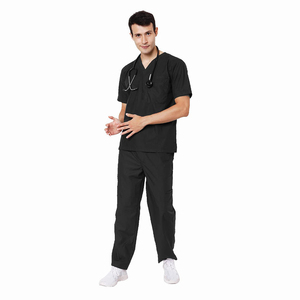 Summer Customized Men High Quality Medical Uniforms Men Short Sleeve Breathable Nurse Hospital <b>Scrubs</b> <b>Sets</b> - Product Image 1