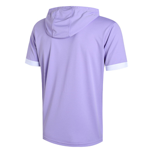 Sudadera con capucha de manga corta de alta calidad para hombre, de secado rápido, ajustada, transpirable, para uso deportivo, con capucha, mezcla de algodón básico. - Product Image 2