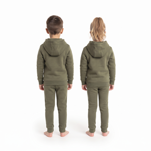 Best Quality Active Kids Half <b>Zip</b> <b>Hooded</b> Tracksuit Cotton Pullover Jogger Set Custom Logo Clothing For kids - Product Image 6