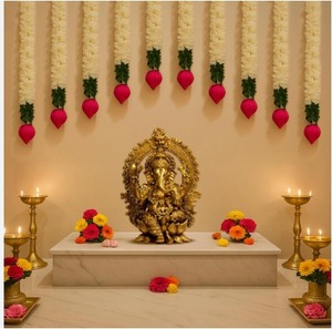 Guirlande de fleurs artificielles suspendue, fabriquée à la main en Inde, prix de gros, pour mariage, événement, bureau, maison, Noël, décoration de maison neuve - Product Image 3