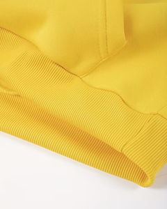 Orange and Yellow Hooded Sweatshirt for Children Casual Winter Wear Fleece Breathable Eco-Friendly Lined Long Sleeve Pullover - Product Image 6