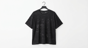 T-shirt décontracté pour homme, coupe classique, col rond, texture vieillie, 100 % coton, couleur unie - Product Image 1