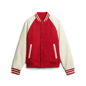 Varsity <b>Jacket</b> For Men Men's <b>Jacket</b> New Style <b>Long</b> Sleeves Crew Neck Collar Solid Color Quick Dry Breathable Covered Button - Product Image 1