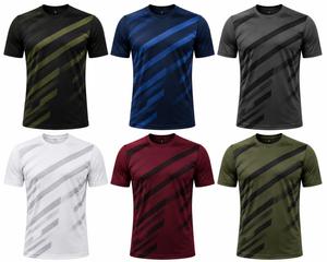 Camiseta de Manga Corta para Hombre, Color Negro Sólido, Cuello Redondo, Secado Rápido, Corte Regular, Informal, Tejido de Punto, 100% Poliéster Ecológico, 180g, Venta al Por Mayor - Product Image 6
